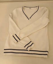 Pullover Marinestil weiß blau