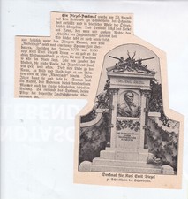 Schweinfurt 1905 Denkmal Karl Emil  Diezel Foto / Text 1905