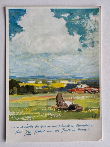 Reklame volkswagen auto - ak, vw