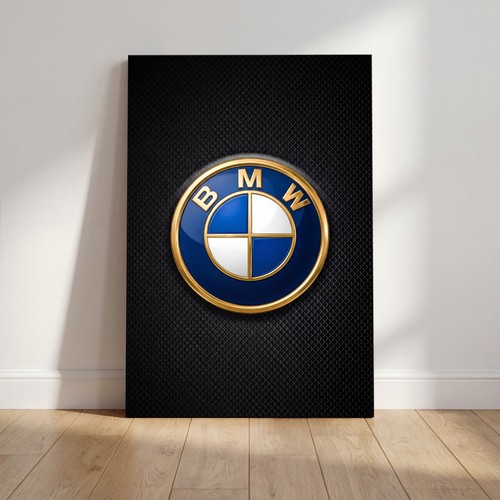 Bmw logo fahrzeug kunst gold - bmw,