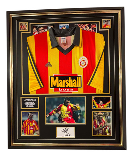 Gerahmte gheorghe hagi von - gerahmte,