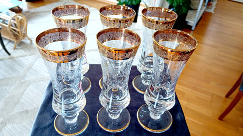 Sechs sekt gläser murano - gläser,