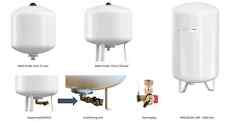 COSMO Vollmembran Ausdehnungsgefäß Heizung MAG 8-150 Liter Vordruck 1,5 bar weiß