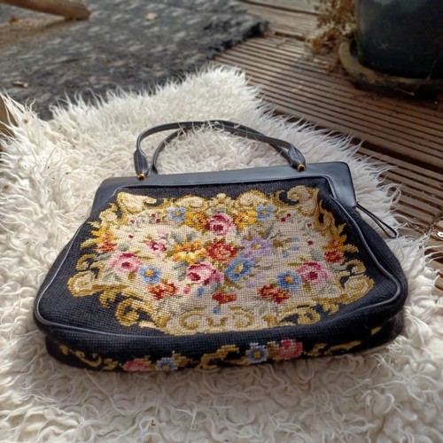 Vintage gobelin handtasche - vintage,
