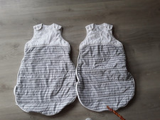 2 Schlafsacäke Babyschlafsack für Zwillinge Gr. 62-68 grau