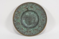 Q43B14- Bronze Reliefteller Rotwild patiniert Fritz Nuss zugeschrieben