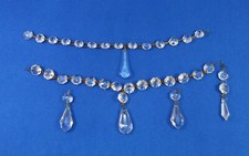 2 Kristall Glas Ketten Prismen