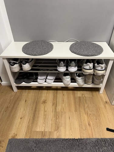 Schuhregal mit sitzbank - schuhregal,