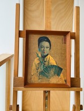 Vintage C.C. Beall Chinese Girl "Golden Dawn" gerahmter Druck Tretchikoff Ära