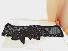 Kummerbund  Frank Usher SW Pailletten Stretch Gürtel Pailletten Alpe Gr.42