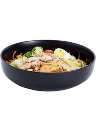 Swuut 26cm Große Servierschüssel, 2200ml Keramik Schwarz