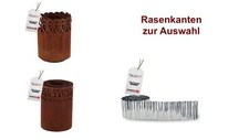 Rasenkante Beeteinfassung aufgerollt Rasenbegrenzung Stahl Deko Beetbegrenzung