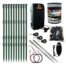 Weidezaun Starterset Kleintier plus mit Pfählen und 200m Band 230V Ellofence