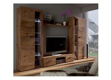 TOP Wohnwand Rumba XL Anbauwand Wohnkombi Wohnzimmer Eiche Lefkas matt