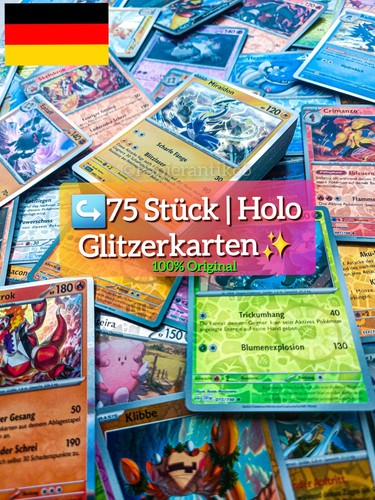 Seltene holo glitzerkarten - 75,