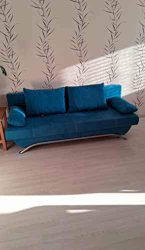 Schlafsofa sitzer blau - schlafsofa,