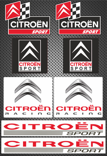 Citroen racing aufkleber - aufkleber, set