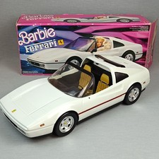 Mattel Barbie Ferrari Weiß ❤️  1986 mit Orginalkarton Auto ca. 53cm VINTAGE