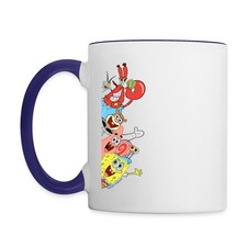 Spongebob Schwammkopf Patrick Gary Sandy Mr. Krabs Tasse zweifarbig, One size
