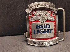 Buckle/Gürtelschnalle BUD LIGHT (Vintage ca. 90er Jahre), Buckles of America