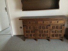 Kolonialstil- Sideboard Holz dunkel Kommode  Massivholz