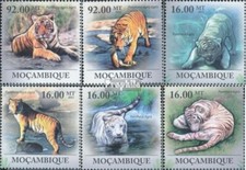 Briefmarken Mosambik 2011 Mi 4427-4432 (kompl. Ausgabe) postfrisch Bengal-Tiger 