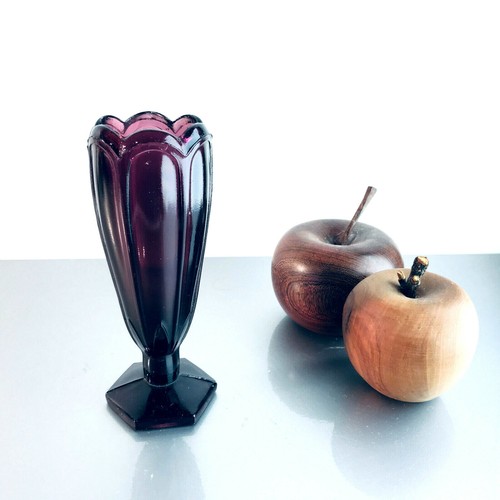 Vintage glas vase lila - vase, 50er