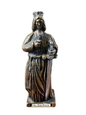 Figur Skulptur Heilige Sankt Barbara Masse Schutzpatronin Bergbau 19,5 cm 55079