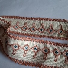 Wäscheband Vintage Handarbeit Stickerei Aussteuer