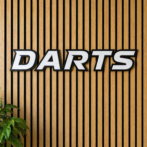 Darts wanddeko schriftzug - darts,