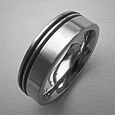 Ring aus Edelstahl mit Inlays