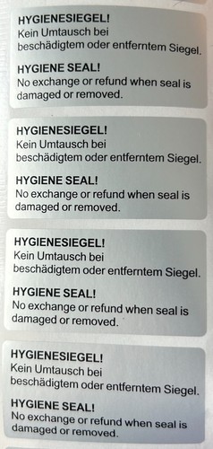 Hygienesiegel rücknahmesiegel - hygienesiegel,