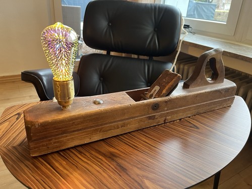 Alter hobel lampe upcycling - alter,
