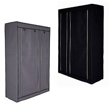 dibea Stoff-Kleiderschrank 175x110x45 cm Vlieshülle 2 Farben