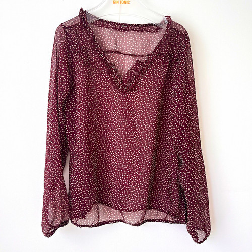 Bluse bordeaux gepunktet - h&m,