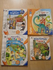 4x tiptoi® Wir lernen Englisch, großer Weltatlas, Meine Lern-Spiel-Welt, Tiere