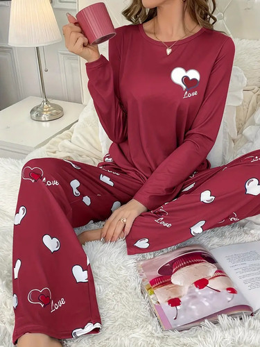 Damen pyjama set love - damen,