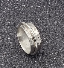massiv Sterling Silber 925 Meditation Spinner Ring handgefertigt ca. 9 mm breit