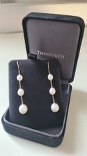 Tiffany & Co Pearls by the Yard Elsa Peretti Ohrringe Perlen Gelbgold