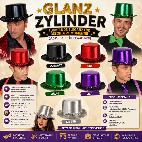 Glanzzylinder pailletten - glanzzylinder,
