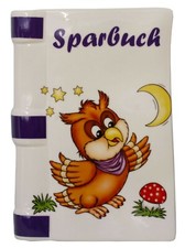 Spardose Eule mit Pilz