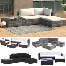 5/6/8-tlg. Gartenmöbel Sitzgruppe Gartenset Lounge Polyrattan Rattan Essgruppe