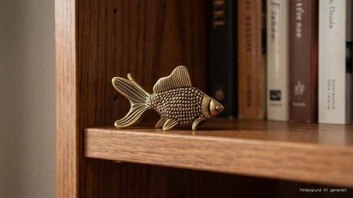 Messing goldfisch figur - messing,