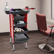 Friseurwagen Salonwagen mit 4 ausziehbaren Schubladen Friseurwagen für Stylisten