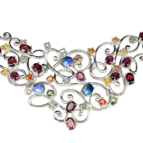 Opal rhodolit saphir - opal,