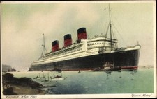 Ak Dampfer RMS Queen Mary, White Star Line - 3265867