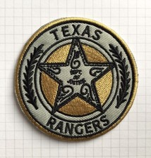 2 Stück Aufnäher Aufbügler Patch TEXAS RANGERS, Sheriff-, Polizei-Stern f. Cap..
