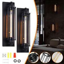 2X Außenlampe Antik Wandleuchte Vintage Industrie Käfig Wandlampe Zimmer E27~