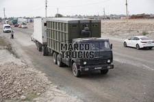 LKW Foto KAMAZ Viehtransporter Kasachstan dunkel grün #w3fb