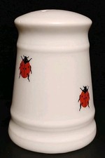 Porzellan Salz Streuer - Weiß mit Marienkäfer - Salzstreuer 80er Jahre
